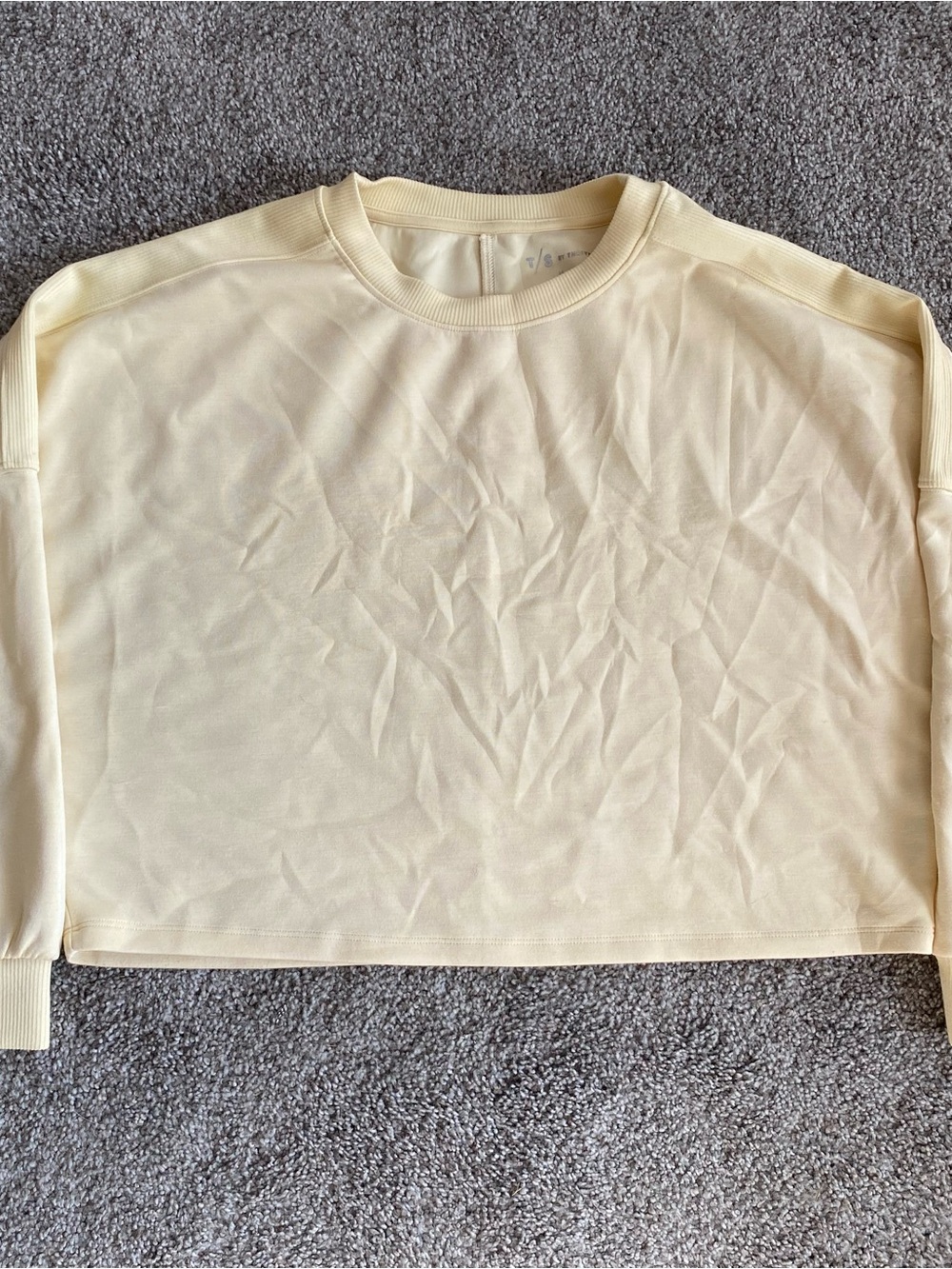 Thrive yellow Cropped Crewneck Sweatshirt